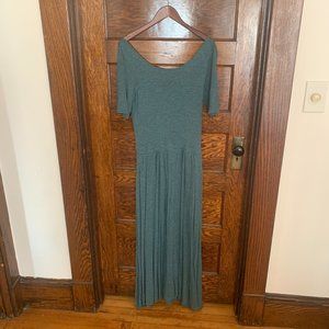 Anthropologie Maxi Jersey Teal Dress by Bordeaux Size M